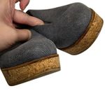 Reality Studio June Wedges Cork Leather Sandals Grey Women’s Size 39 Flawed Gray Photo 1