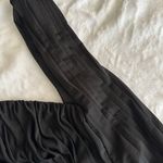 Le chateau Y2K  Black Sequence One Shoulder Ruched Top Photo 2