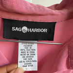 Sag Harbor Sag‎ Harbor sz 10 pink 100% silk VTG classic minimalist button blouse shirt Photo 3