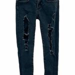 American Eagle Outfitters Super Super Stretch Jegging Crop Distressed Jeans SZ 2 Photo 1