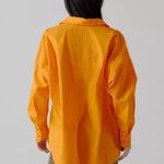 Urban Outfitters BDG Orange Clean Cut Button Down Shirt Top Blouse Photo 7