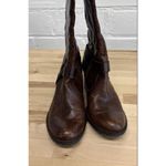 BORN Brown Susanne Brown Leather Harness Tall Boots Side Zip Photo 4