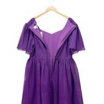 NWT JessaKae Nora Purple Midi Dress Sz XXL Sweetheart Flutter Sleeve Fit & Flare Photo 10