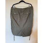 Vintage KIK GIRL Khaki Green Cargo Skirt Size 16 Rave Raver Midi Length Skater Photo 1
