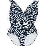 Anne cole $110 V-Neck Shirred One-Piece Swimsuit 14 L Photo 1