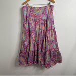 Ralph Lauren Skirt Tiered Paisley Multi Color Size Extra Large Photo 3