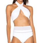 FELLA SWIM Women's Eddy High Waist Bottom‎ White size large Photo 0