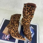 Beast Fashion   New Women's Beast Brooklyn Faux Suede Leopard Print Ankle Boots Brown Photo 5