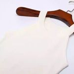 White Summer Women Slim Knitting Halter Camisole Tops Sleeveless Tanks Solid Color Photo 1