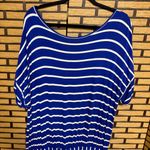 Chic Soul  Blue And‎ White Stripe Jumpsuit Size 3X Photo 1
