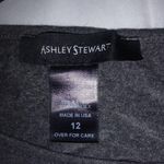 Ashley Stewart  L SWAG Long Sleeved Top in Dark Gray Sky Blue Photo 2