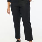 J. Crew Linen Cotton Blend Sailor Pant Black Ankle Crop Button Pocket Size 14 Photo 0