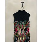 Jude Connally Dress Size Small Colorful Paisley Sleeveless Stretch Shift USA Black Photo 8