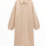 ZARA Oversized Sweatshirt Blush Pink Midi Dress Photo 1