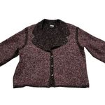 Adri New York Boucle Wool Blend Sweater Cardigan Size L Photo 6