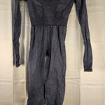 NWT Free People Movement Gray Good Karma Long Sleeve Onesie Jumpsuit M/L Med Lg Photo 0