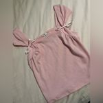 Kimchi Blue Pink Textured Tank Top with Ribbon Ties Photo 3