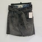 Free People NWT Black Denim Skirt Photo 2