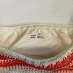 Aerie  Crocheted bikini bottoms  NWT Cream and orange/red stripes Size XXS Photo 4