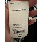 Xersion NWT  Swimsuit SZ XL Black Abstract Print Zip Front Removable Cups Tummy Photo 3