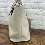 Michael Kors  Ecru Cream Leather Jet Set Large Snap Pocket Tote Bag Photo 2