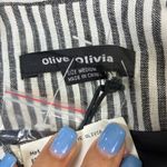 NWT Olive + Olivia Striped Linen Blend Blazer Jacket Photo 2