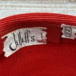 Vintage Jelleff's Red Straw Hat Womens Bow Accent Summer‎ Fashion Photo 4