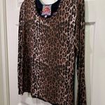 Johnny Was  Leopard / Regal Rose Long Sleeve Swing Bamboo Shirt Top Blouse XS Photo 2
