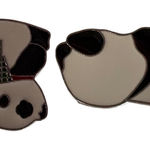 2 Cute Panda Bear Enamel Pins Kawaii Backpack Decor Adorable Gift Set Brooch White Photo 0