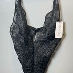 Oh La La Cherie Lyla Embroidered Lace Teddy Bodysuit Black Size Large NWT Photo 0