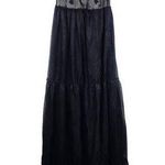 SoAllure Black Dress Tulle Sleeveless Semi Sheer Size 38 IT Size XS US NWT Maxi Photo 0