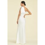 Sachin + Babi Aubrey Ivory Satin Crepe Bow Shoulder Formal Gown Size 2 Photo 2