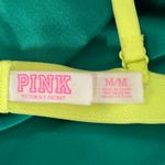 PINK - Victoria's Secret  mint green/neon yellow lace triangle bralette Size Medium Photo 7