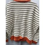 Vintage She Inside Women’s Sz Large Brown And Orange Cardigan Striped Sweater Photo 9