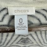 Chico's Open Front Cardigan Womens 0 Black White Geometric Boho Tribal Artsy Photo 2