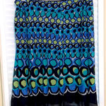 NWT womens size 12P 12 Petite DJ & Co skirt black circles print abstract vintage Blue Photo 0