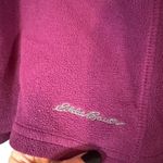 Eddie Bauer Purple Long Sleeve Mock Neck 1/4 Zip Fleece Sweater Women Sz L Photo 4