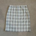 Reformation Isla Plaid Woven Skirt Cream Career Mini Office Workwear Size 4 Photo 2