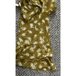 Cato Top NWT Size XL Green Floral Peasant Print Lined Puffy Sleeve Peplum Boho Photo 6