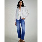 Madewell  Lace-Inset Pintucked Button-Up Top White Photo 5