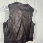 Saguaro West Black Leather Vest Size Medium EUC Photo 4