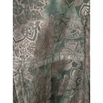 Bamboo‎ Traders Petite Paisley Jacket PXL Green Silver Zip Up Fitted Blazer Coat Size XL Photo 1