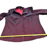 Lane Bryant Venezia Jeans Stretch Button Down Top Shirt Womens Plus Size 14/16 Burgundy Photo 7