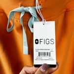 FIGS High Waisted Alva Skinny Tapered Scrub Pants in Shaka Orange Large Tall NWT Photo 3