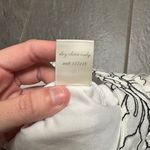 Buttons White Black Floral Embroidered Lace Overlay Feminine Mini Skirt Medium Photo 5