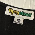 Tipsy Elves  Black Tank Top with White Skeleton Design Photo 1