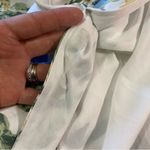 Lulus NWOT Season of Bliss White Floral Print Satin Strapless Midi Dress Photo 6