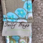 Sally Bags Tan/Blue Floral Fabric Belt Blue Photo 4