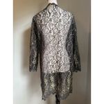 Victoria's Secret  Black Gold Lace Robe‎ 90's Glam Whimsi Goth Small Photo 1