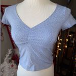 Brandy Melville Blue floral print crop top Photo 0